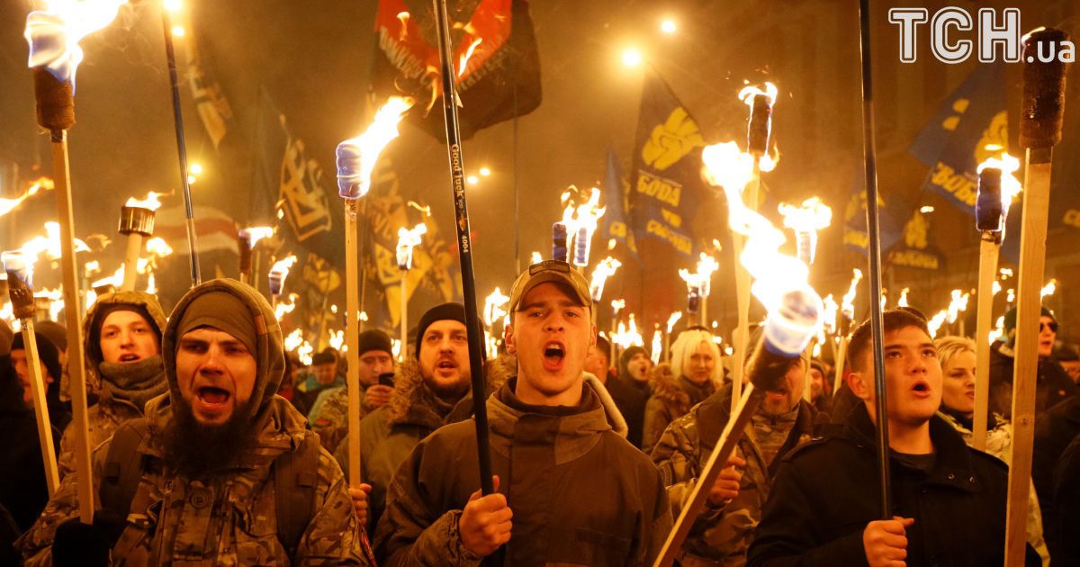 Neo-Nazi march in Kiev