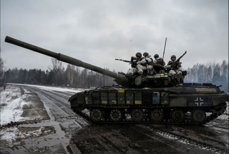Another Ukrainian tank with Balkenkreuz