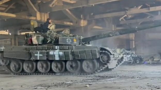 Another Ukrainian tank with Balkenkreuz